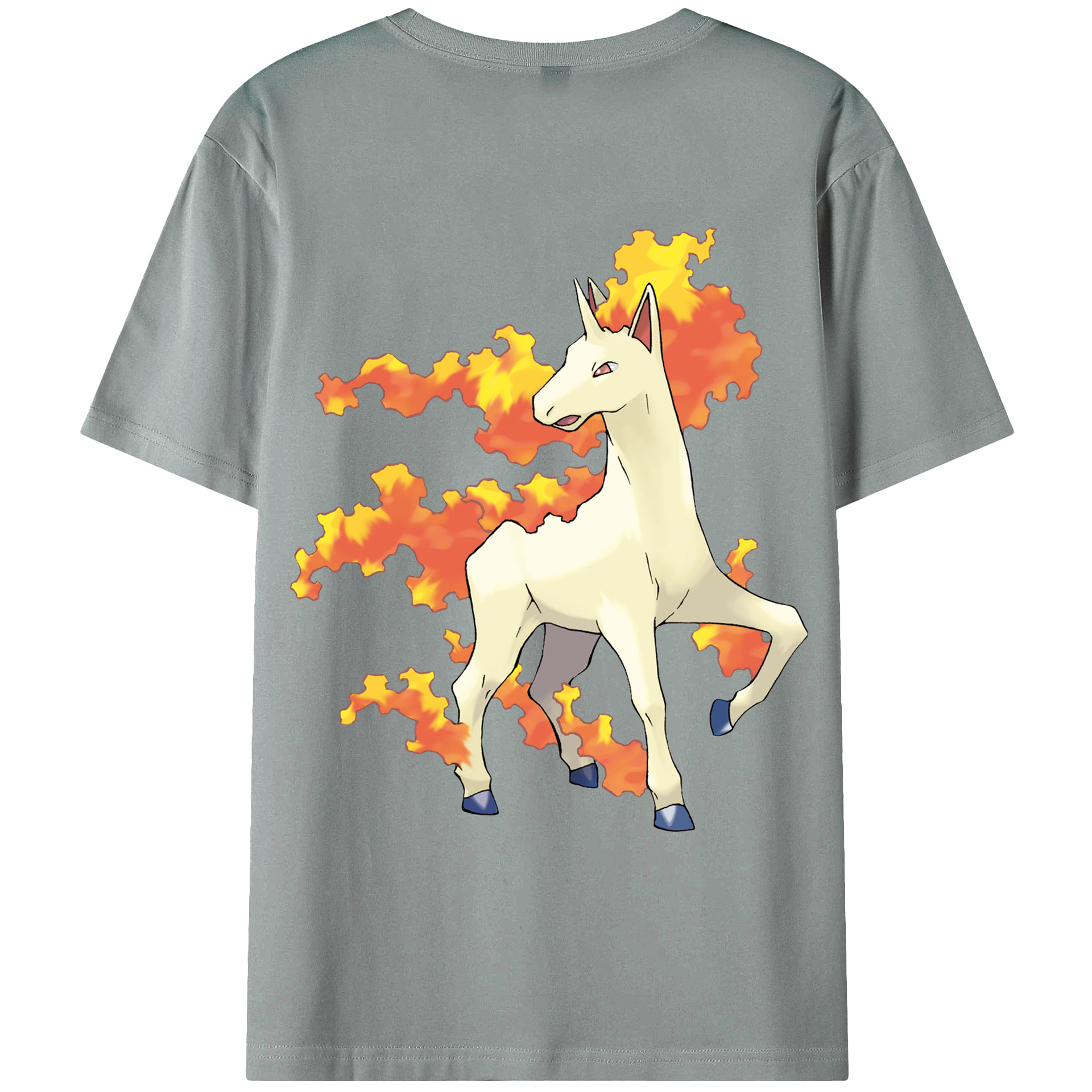 （画像用） ポケットモンスター Pokémon 綿100％ メンズ半袖Tシャツ（バックプリント） 通気性